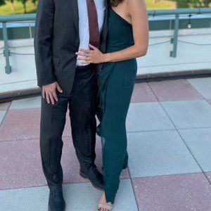 Emerald Green One-Shoulder Gown